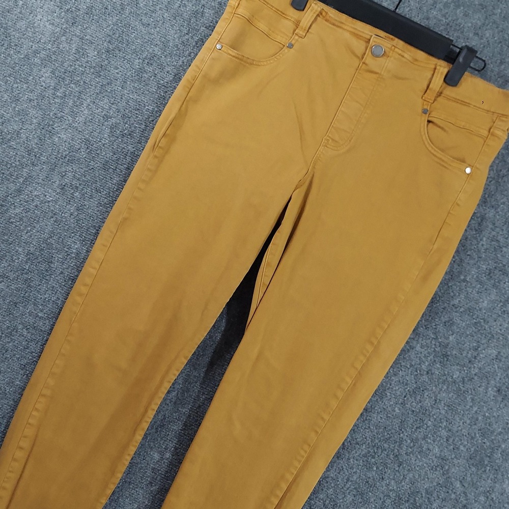 Liverpool‎ Pants Womens 14/32 Yellow Ankle Skinny Slim Stretch Crop Fits 33x26